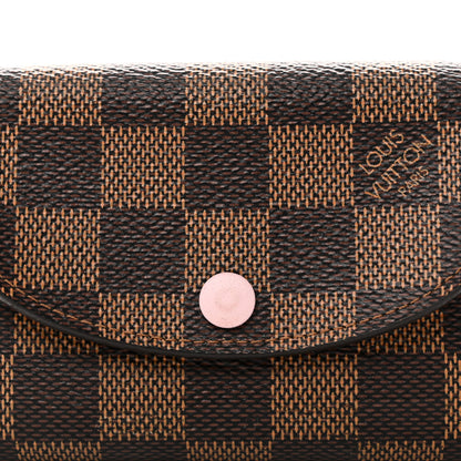 Louis Vuitton Damier Ebene Rosalie Coin Purse Rose Ballerine 7 of 8