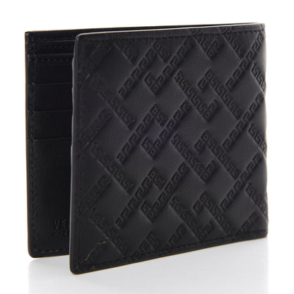 Versace Nappa Logo Bi-Fold Wallet Black 3 of 7