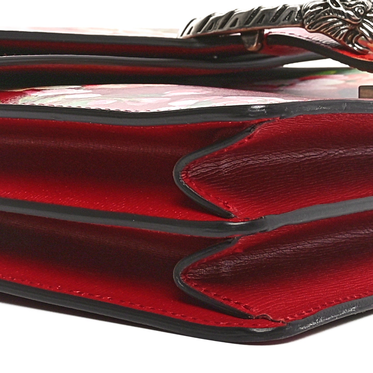 Calfskin Blooms Print Medium Dionysus Shoulder Bag Romantic Cherry Multicolor