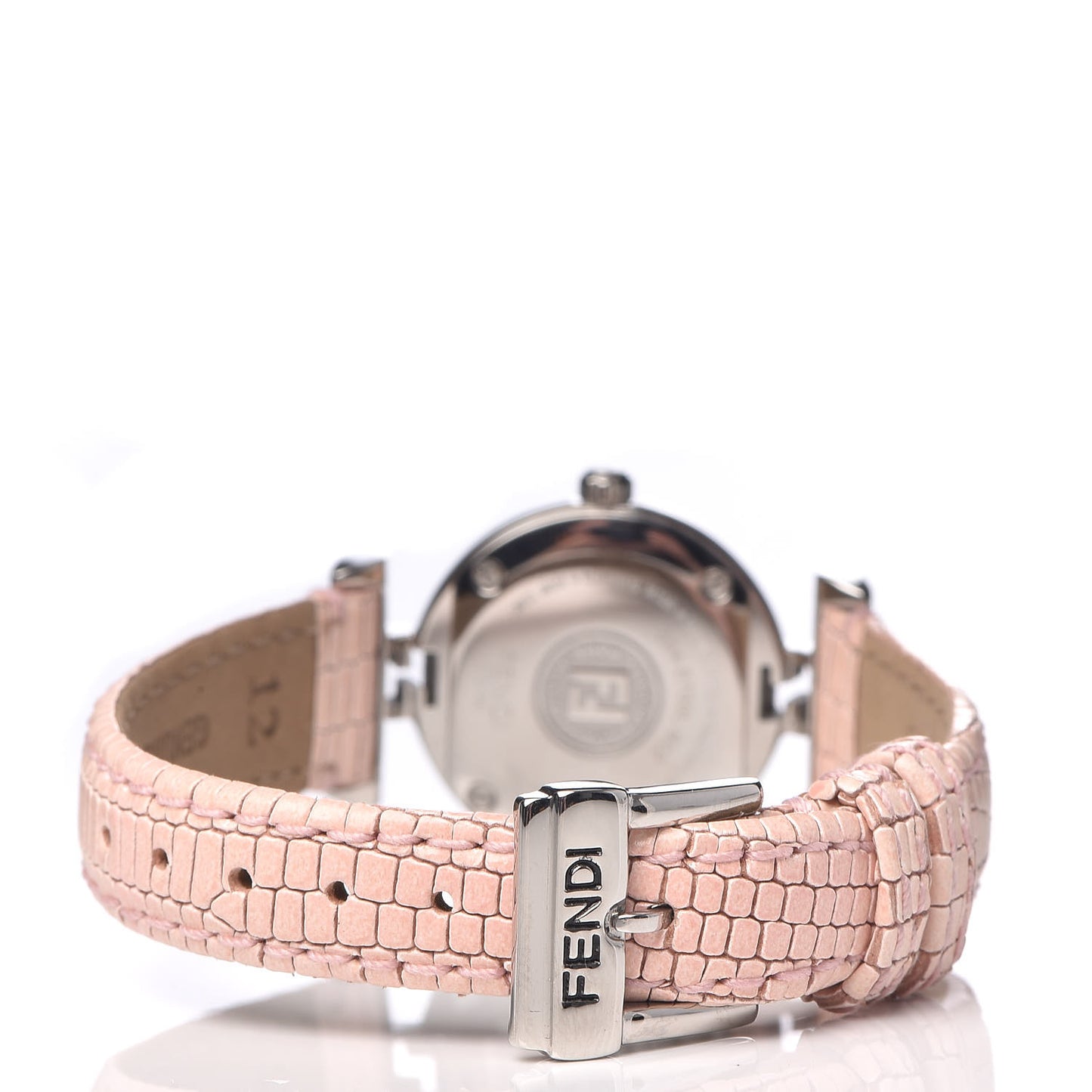 Stainless Steel Calfskin Diamond Pink Mother of Pearl 23mm Moda Quartz Watch