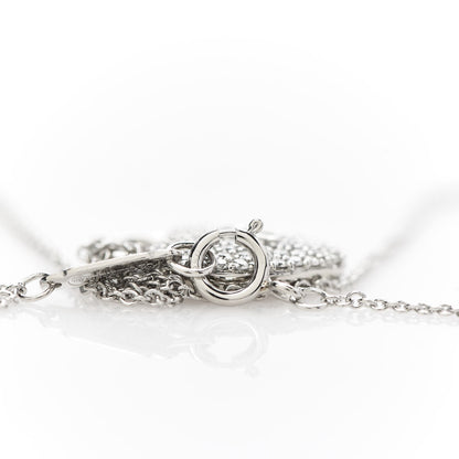 Tiffany Platinum Diamond Small Heart Lock Pendant Necklace 6 of 8