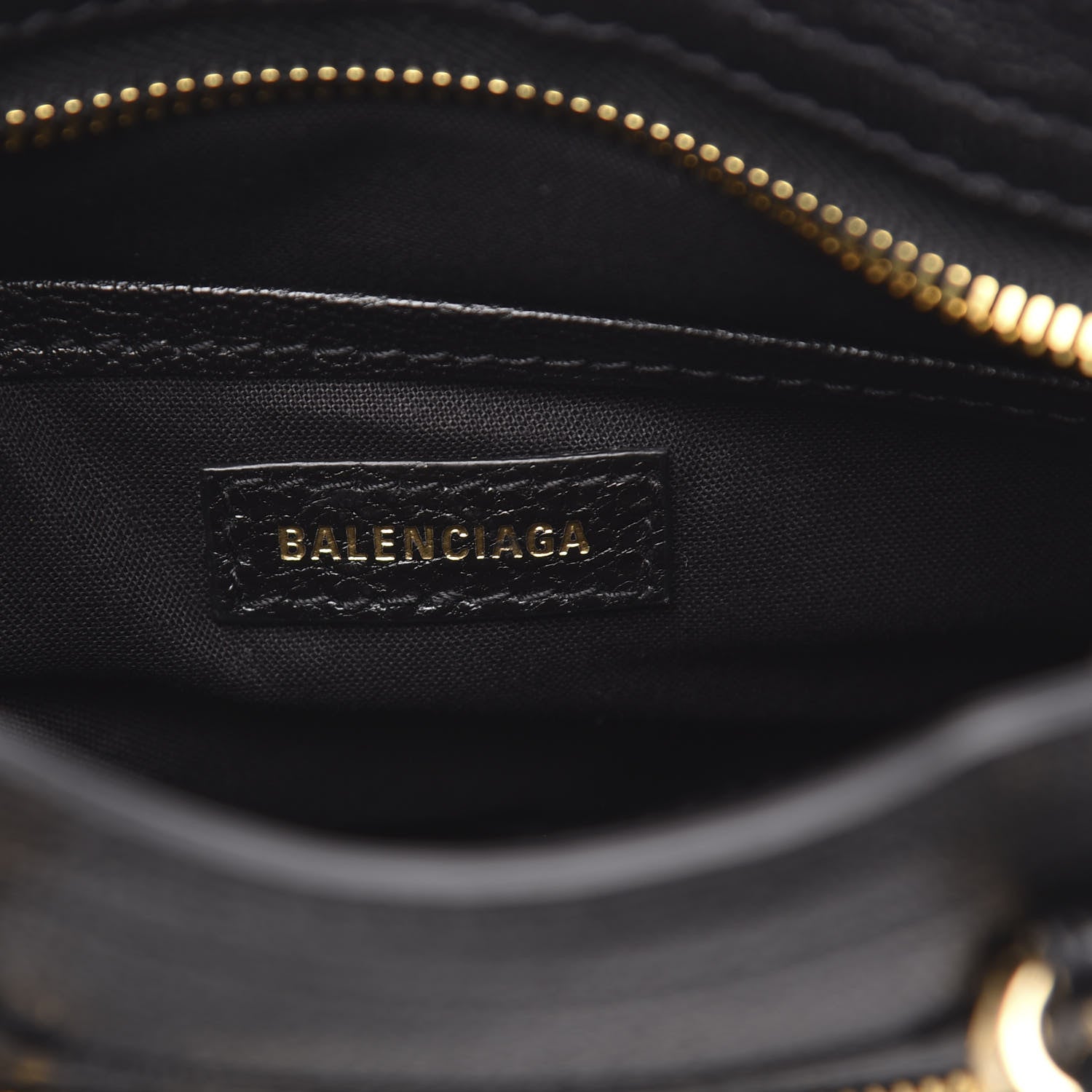Balenciaga Chevre Gold Metallic Edge Hardware Nano City Black 6 of 10