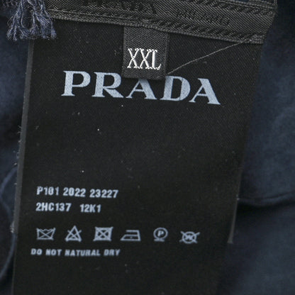 Prada Used Denim Metal Triangle Logo Mens Bucket Hat XXL Light Blue 8 of 9