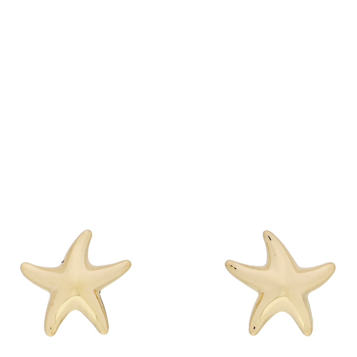 Tiffany 18K Yellow Gold 12mm Elsa Peretti Starfish Earrings 1 of 4
