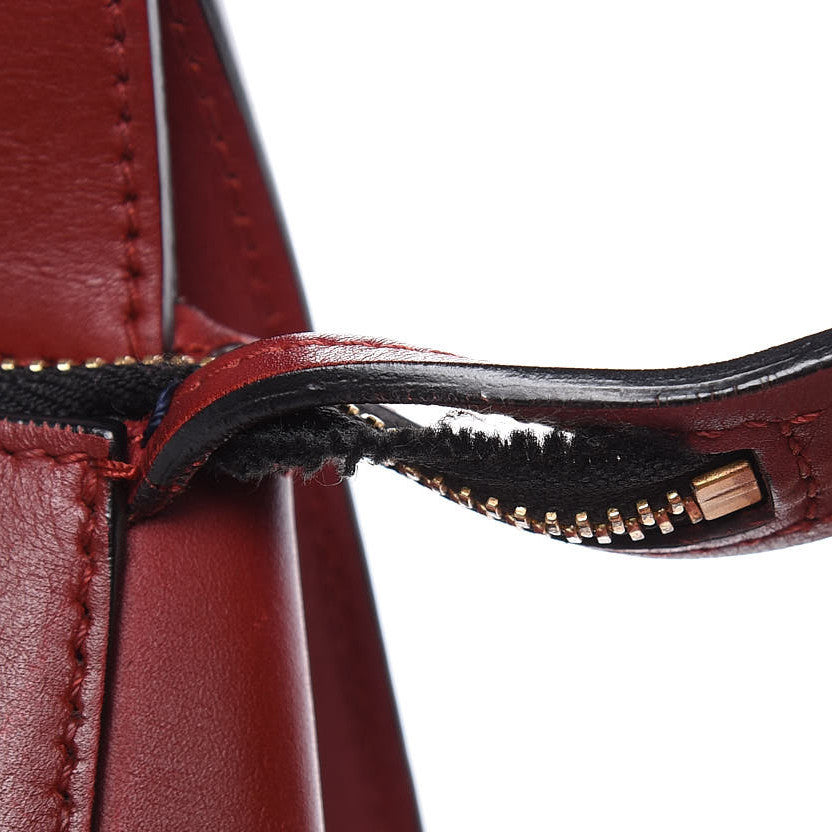 Smooth Calfskin Medium Edge Shoulder Bag Red