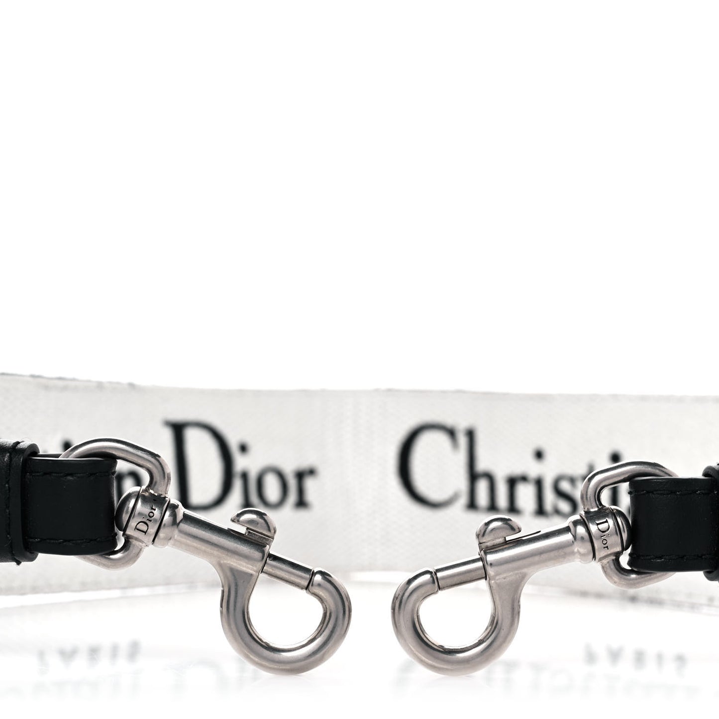 Canvas Embroidered Shoulder Strap Black White