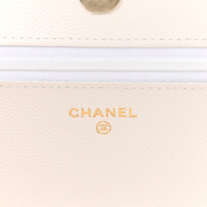 Chanel Caviar Quilted Wallet On Chain WOC White 5 of 11