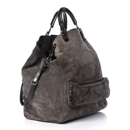 Dolce & Gabbana Suede Miss Pocket Satchel Grey 4 of 20
