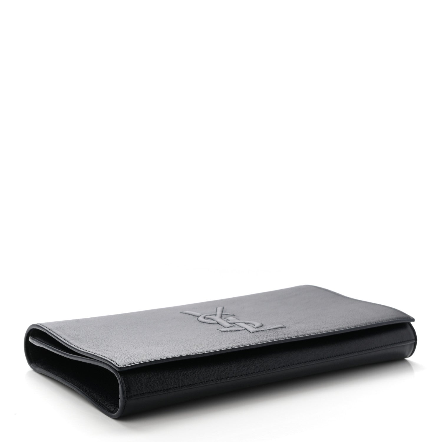 Saint Laurent Calfskin Monogram Large Belle De Jour Clutch Black 3 of 5