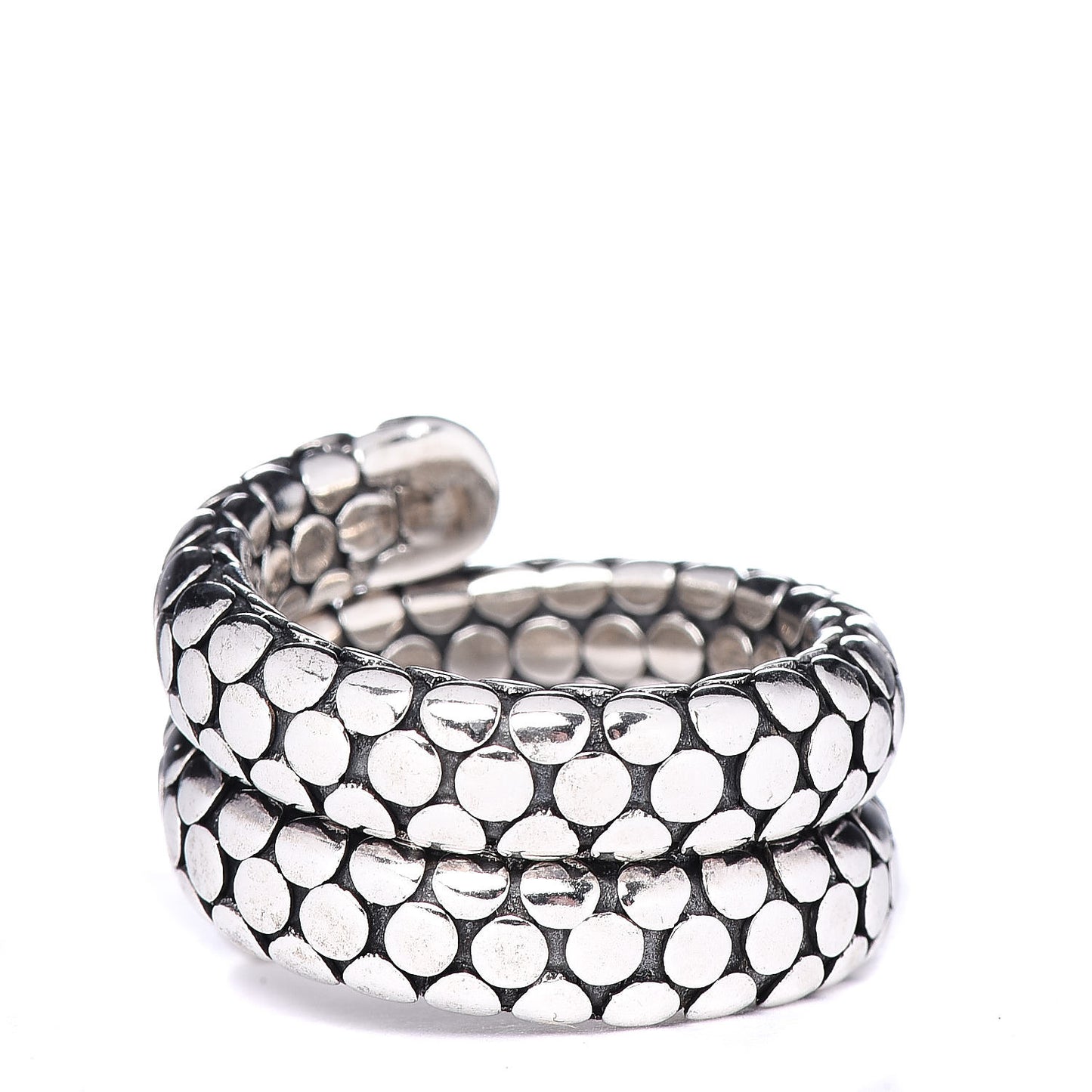 Sterling Silver Dot Double Coil Ring 55 7.25