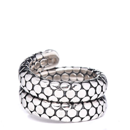 John Hardy Sterling Silver Dot Double Coil Ring 55 7.25 4 of 6