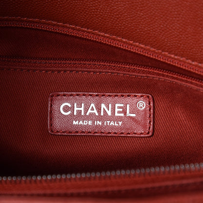 Chanel Caviar Quilted Medium Coco Handle Flap Dark Red 9 of 11