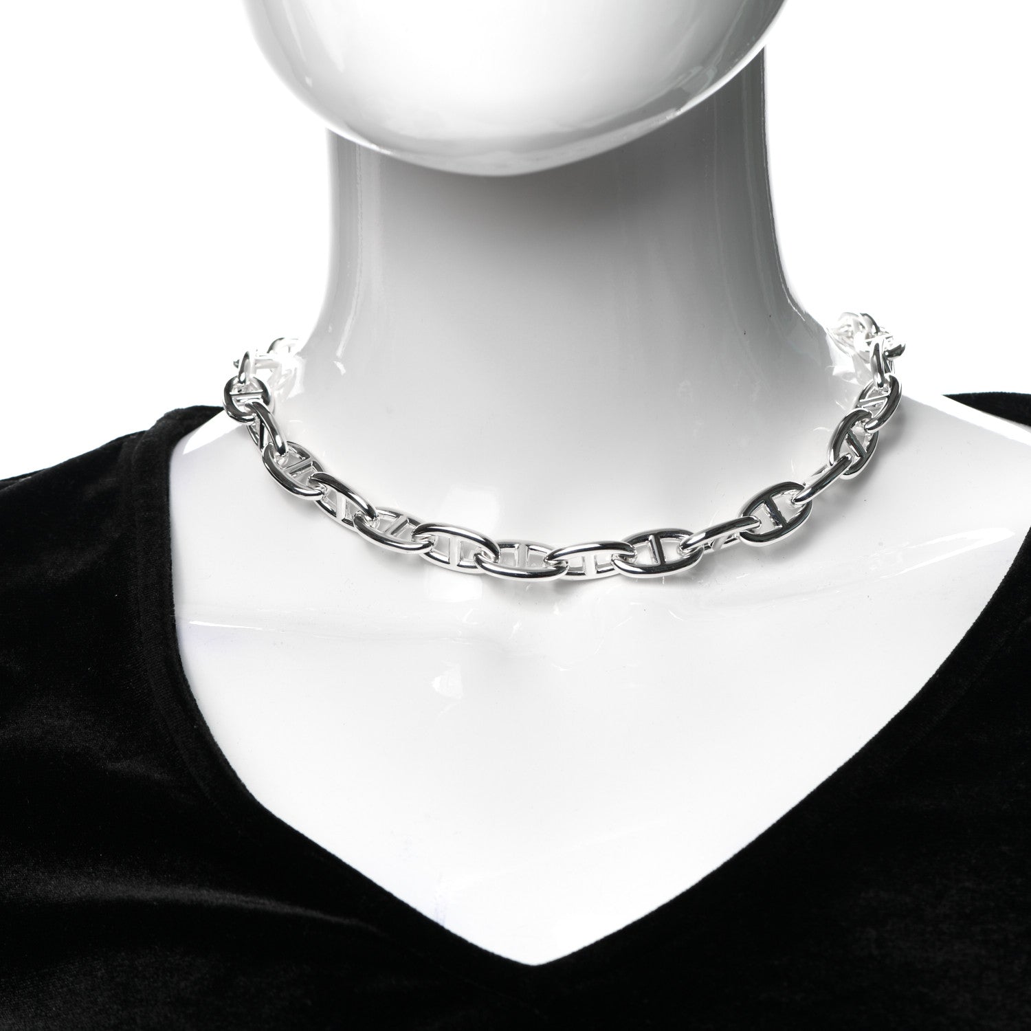 Hermes Sterling Silver GM Chaine D'Ancre Necklace 2 of 6