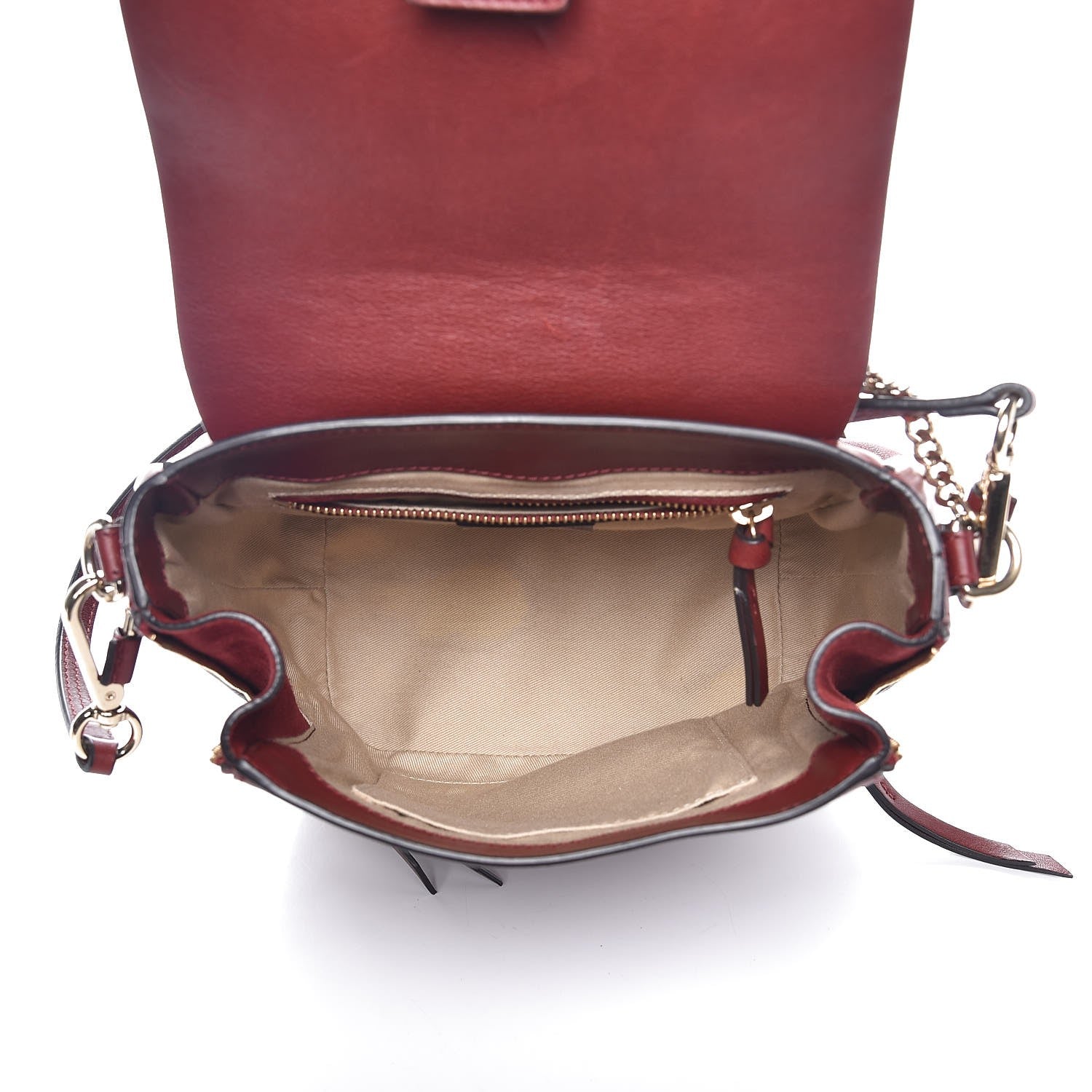Chloe Suede Calfskin Small Faye Backpack Sienna Red 5 of 14