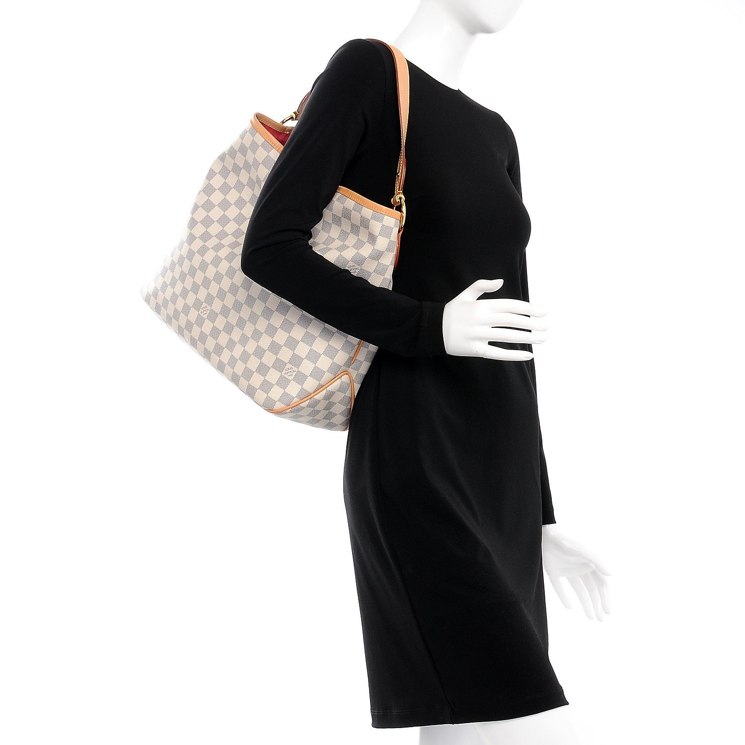 Louis Vuitton Damier Azur Delightful MM Pink 2 of 8