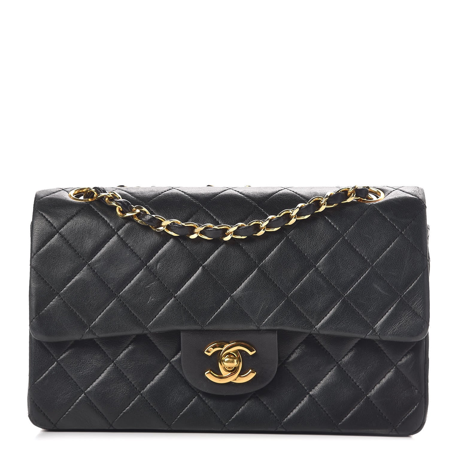 Chanel Lambskin Quilted Small Double Flap Black 1 of 17
