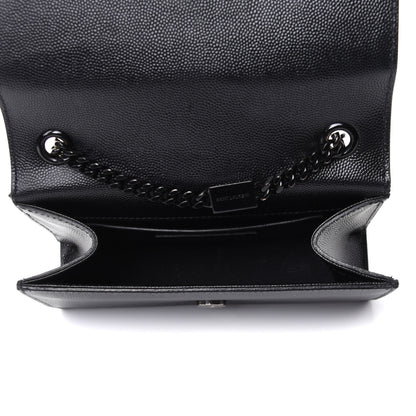 Saint Laurent Grain De Poudre Small Monogram Kate Satchel Black 5 of 10