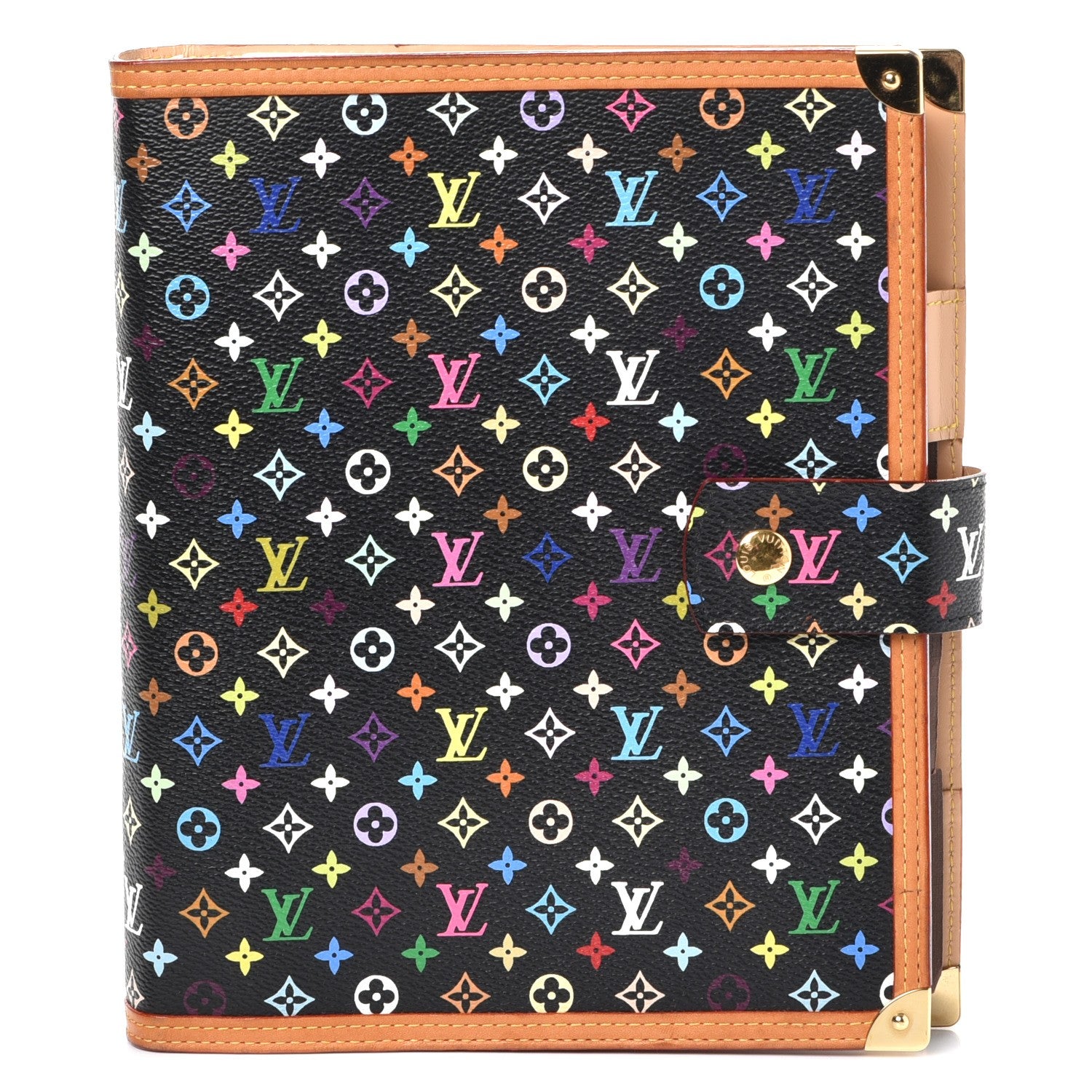 Louis Vuitton Monogram Multicolor Large Ring Agenda Black 1 of 8