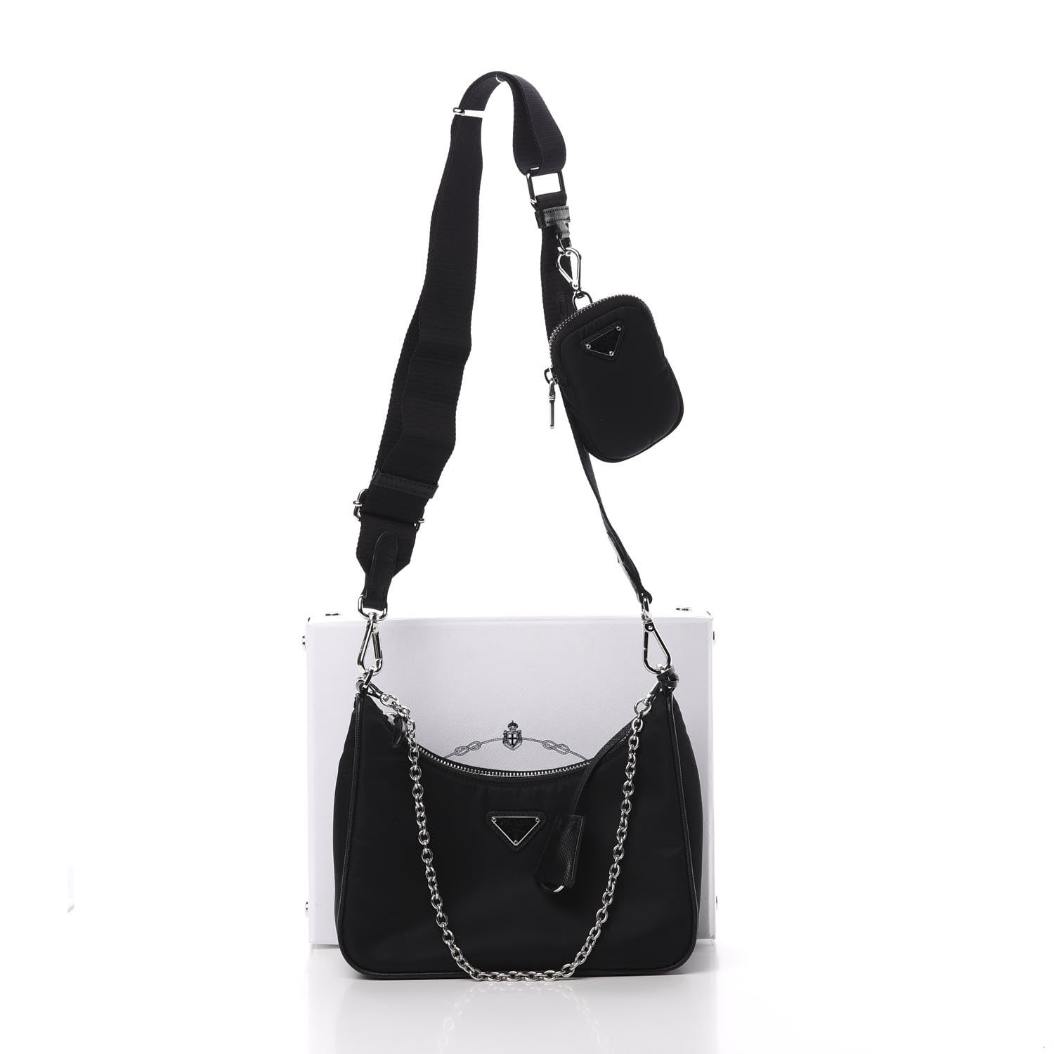 Prada Nylon Re-Edition 2005 Shoulder Bag Black 11 of 11