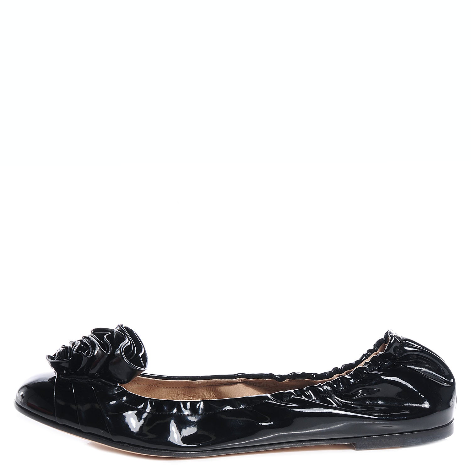 Valentino Garavani Patent Ballet Flats 40 Black 1 of 6