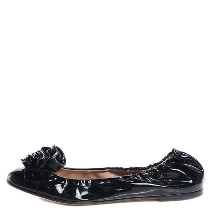 Valentino Garavani Patent Ballet Flats 40 Black 1 of 6