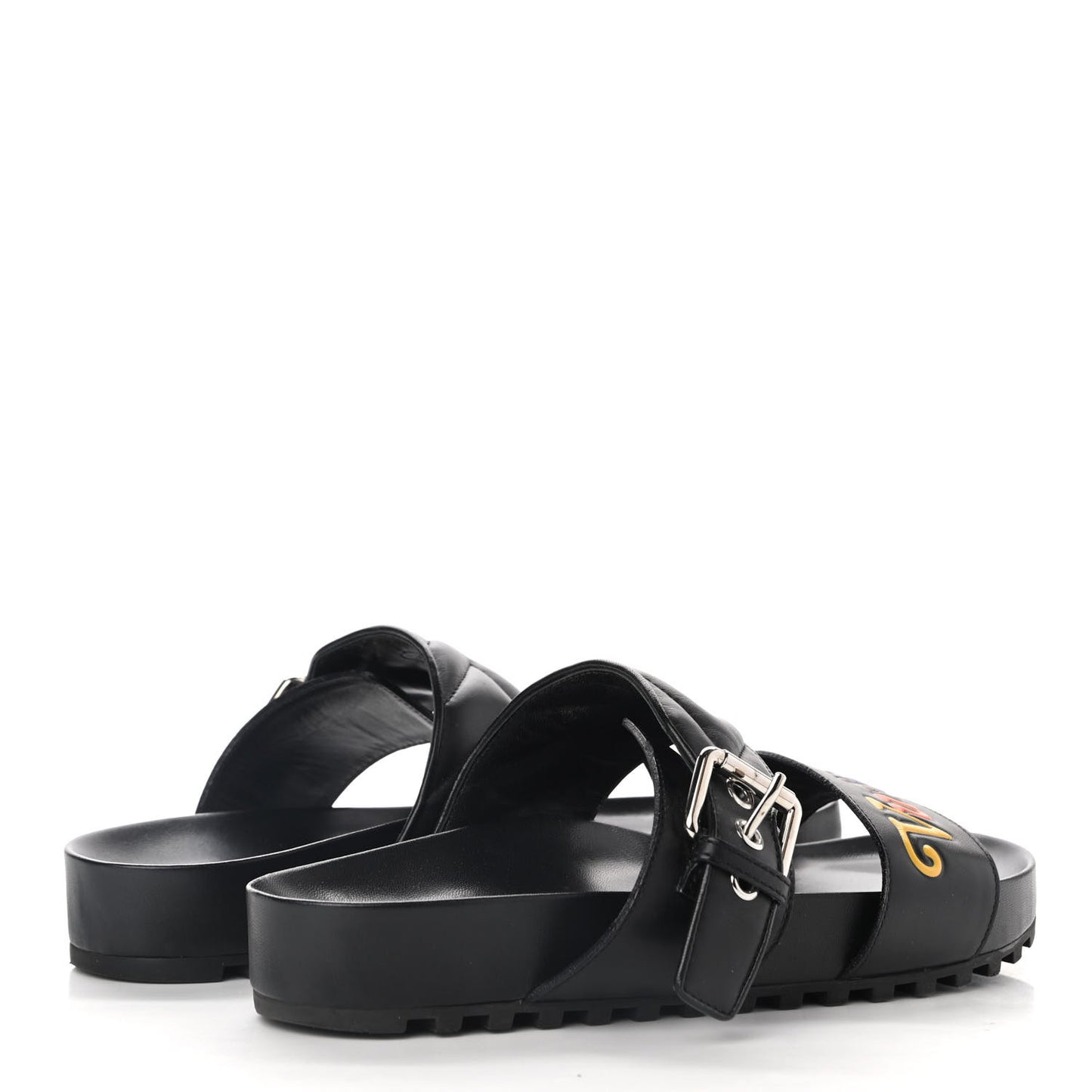Calfskin New Wave Bom Dia Mule Sandals 38 Black