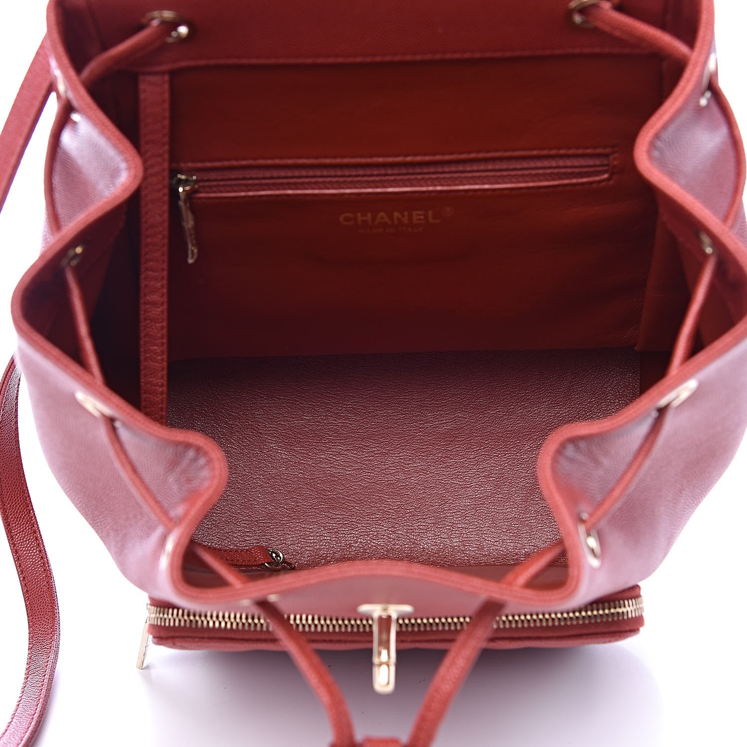Chanel Caviar Quilted Business Affinity Backpack Dark Red 5 of 9