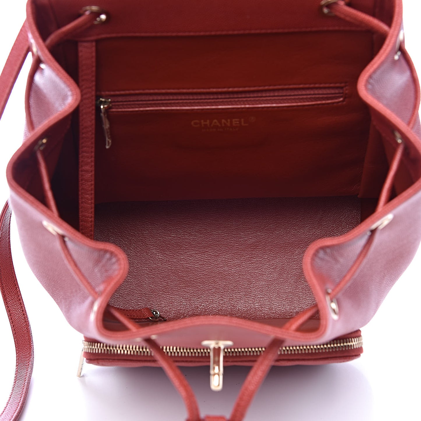 Caviar Quilted Business Affinity Backpack Dark Red