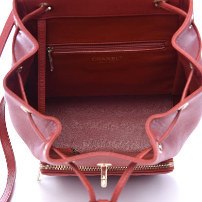 Chanel Caviar Quilted Business Affinity Backpack Dark Red 5 of 9