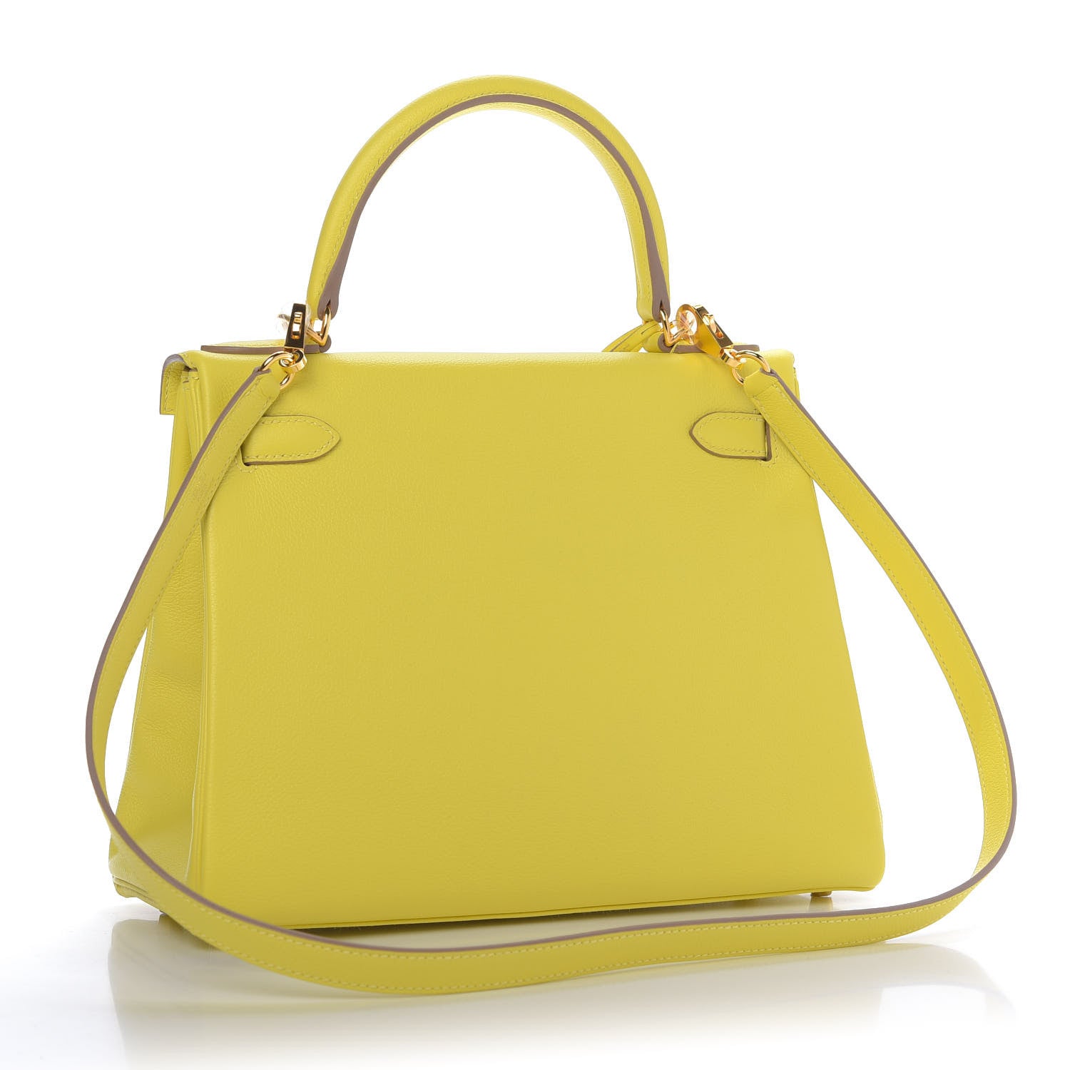 Hermes Evercolor Kelly Retourne 28 Lime 4 of 11
