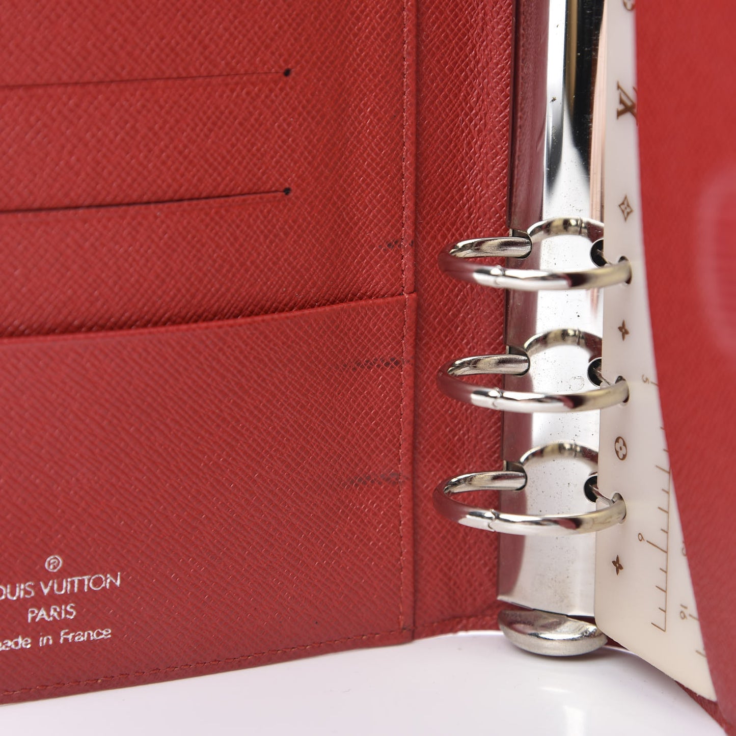 Epi Medium Ring Agenda Cover Rouge