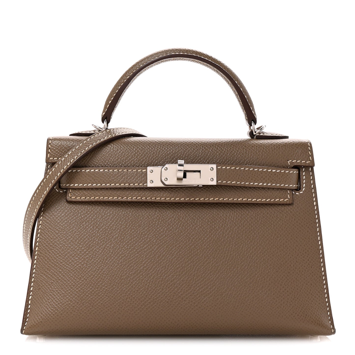 Epsom Mini Kelly Sellier 20 Etoupe