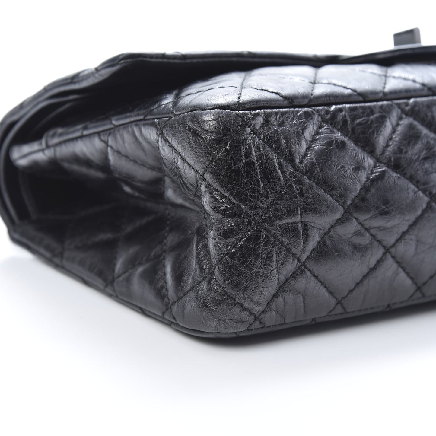 Aged Calfskin Quilted 2.55 Reissue 226 Flap So Black