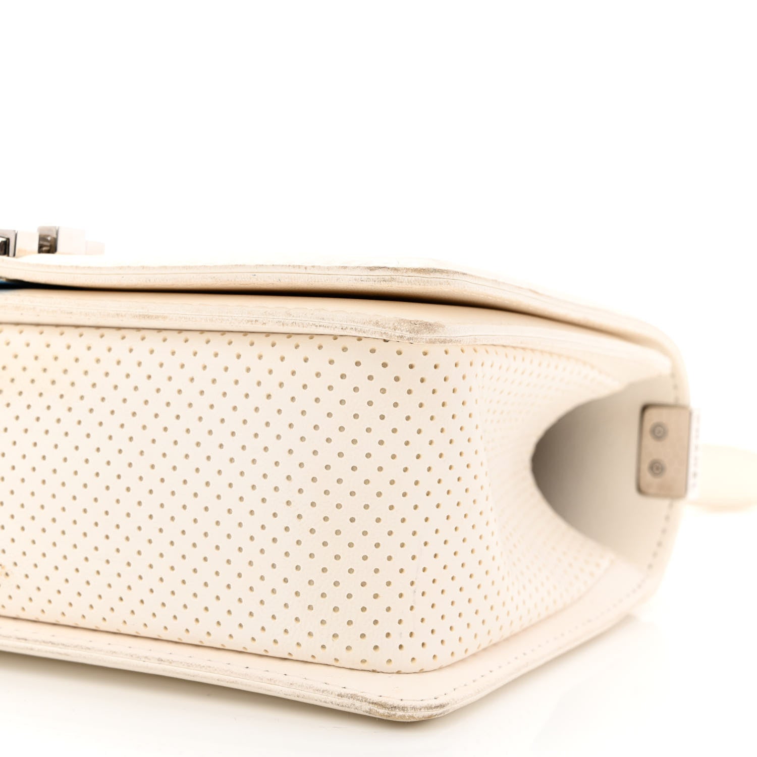 Chanel Lambskin Perforated Medium Boy Flap White 9 of 20