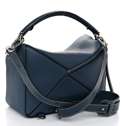 Loewe Calfskin Medium Puzzle Bag Dark Blue 3 of 9