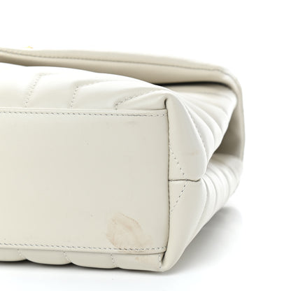 Saint Laurent Calfskin Y Quilted Monogram Small Loulou Chain Satchel Ivory 7 of 12