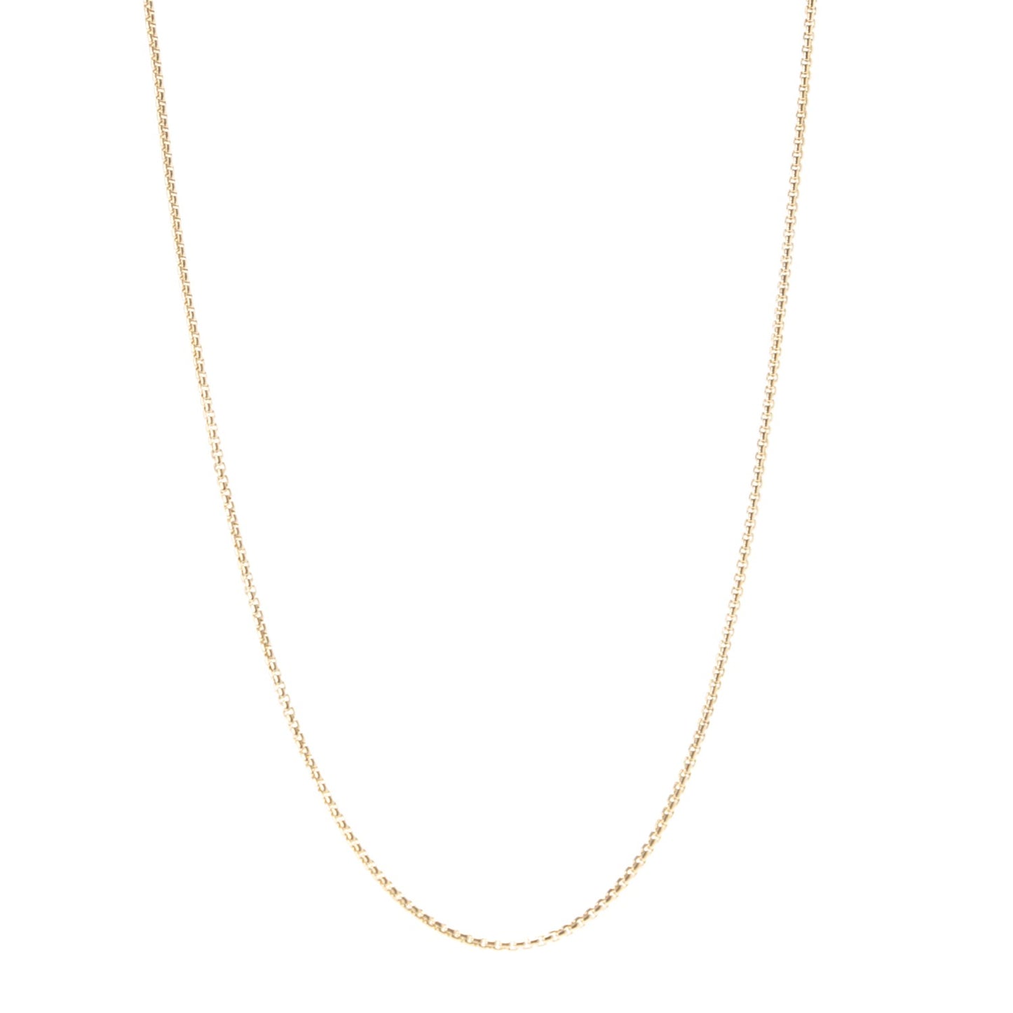 18K Yellow Gold 2.7mm Box Chain Necklace 18"