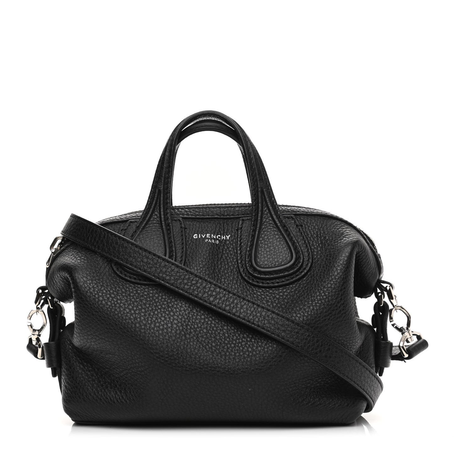 Pebbled Calfskin Small Nightingale Black