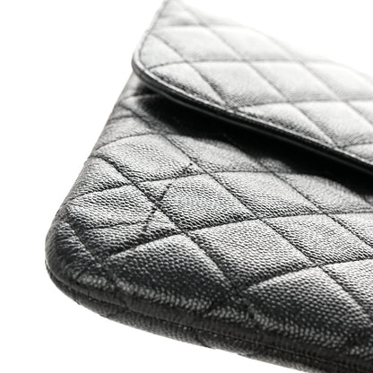 Chanel Caviar Quilted Medium Golden Class Pouch Black 12 of 13