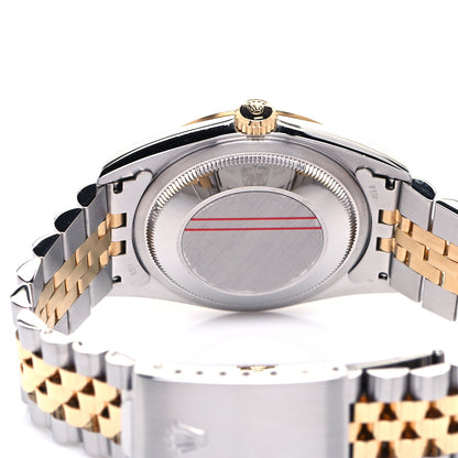 Rolex Stainless Steel 18K Yellow Gold Diamond 36mm Oyster Perpetual Datejust Watch Champagne 16233 4 of 6