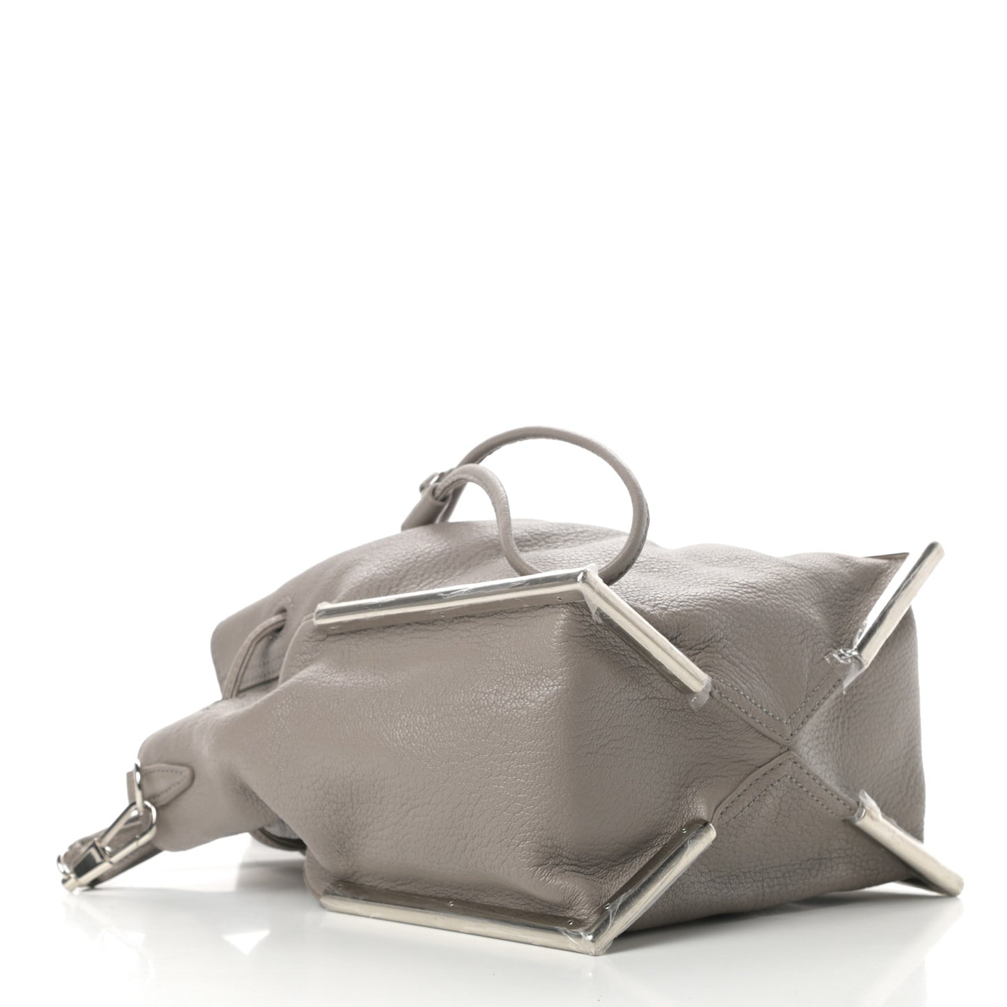 Calfskin Small Scout Bucket Bag Pebble