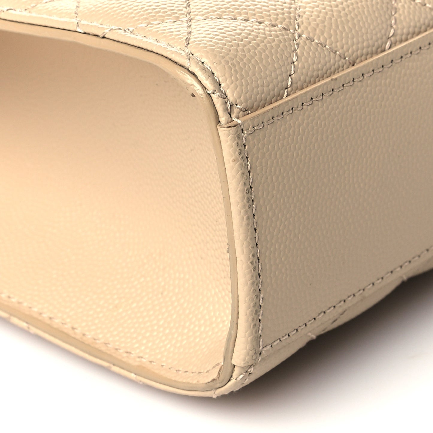 Grain De Poudre Mixed Matelasse Large Triquilt Monogram Satchel Nude Powder