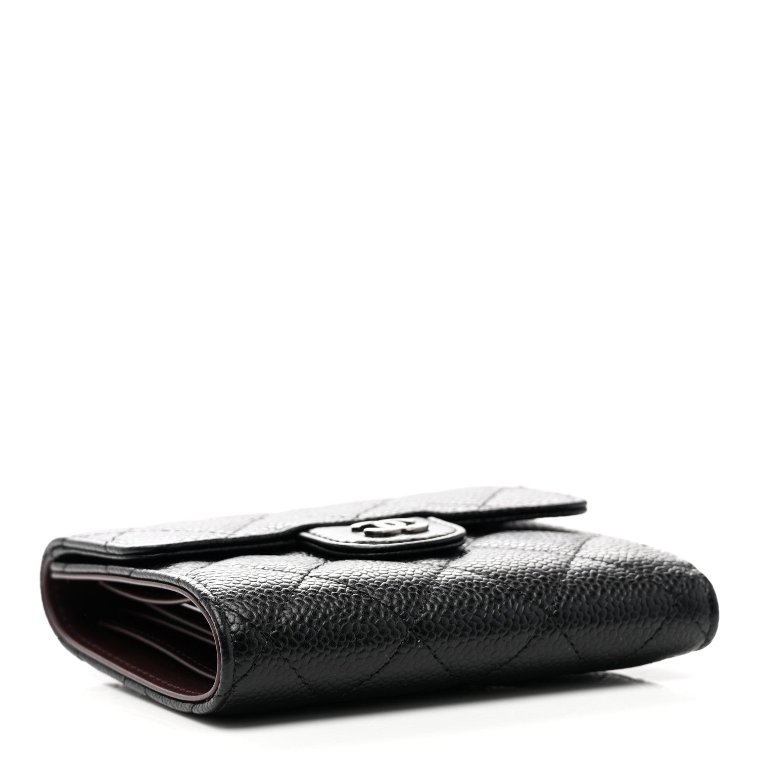 Chanel Caviar Quilted Compact Flap Wallet Black 4 of 8