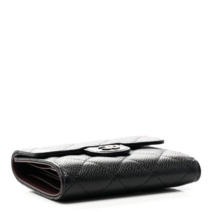 Chanel Caviar Quilted Compact Flap Wallet Black 4 of 8