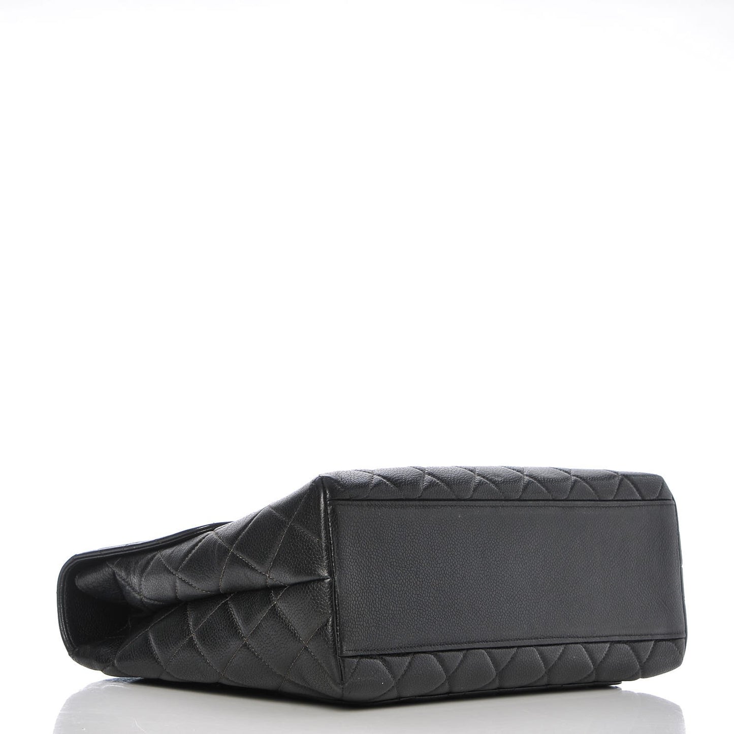 Caviar Quilted Jumbo Kelly Flap Black