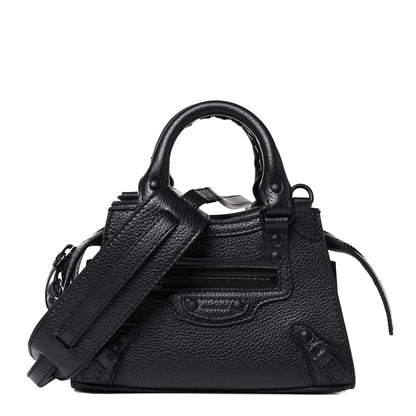 Balenciaga Grained Calfskin Neo Classic Black Hardware Nano City Crossbody Black 1 of 9