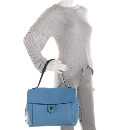 Louis Vuitton Calfskin Lockme MM Bleuet 2 of 7