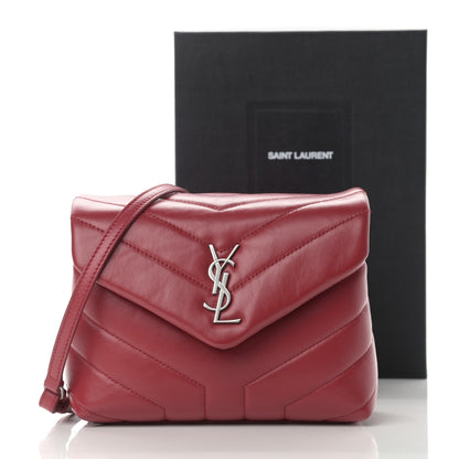 Saint Laurent Calfskin Y Quilted Monogram Toy Loulou Crossbody Bag New Lipstick 14 of 14