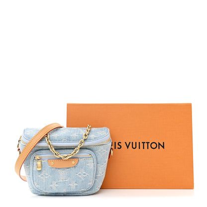 Louis Vuitton Monogram Denim Mini Bumbag Sky Blue 10 of 10
