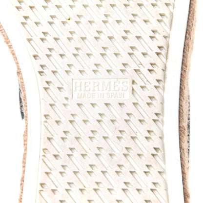 Hermes Cotton Canvas Womens Rosa Espadrille Sneakers 36 Black 13 of 18